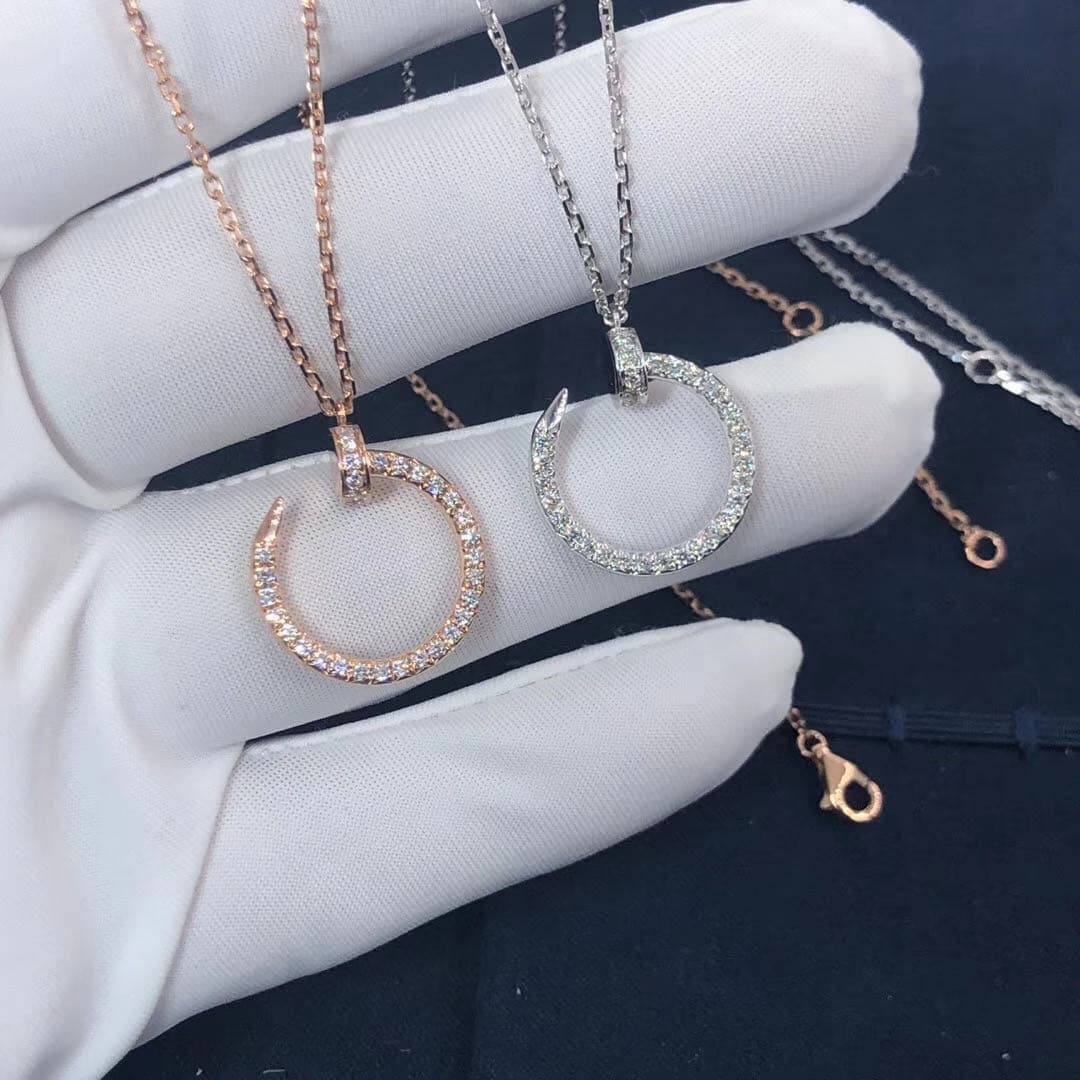 Подвески Cartier Juste un Clou белое, розовое золото, бриллианты 1