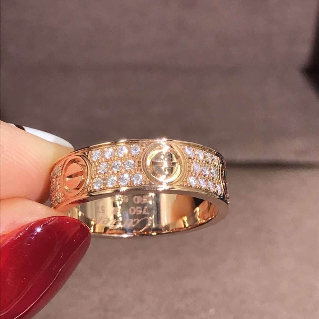 Кольцо Cartier Love желтое золото, бриллианты 3