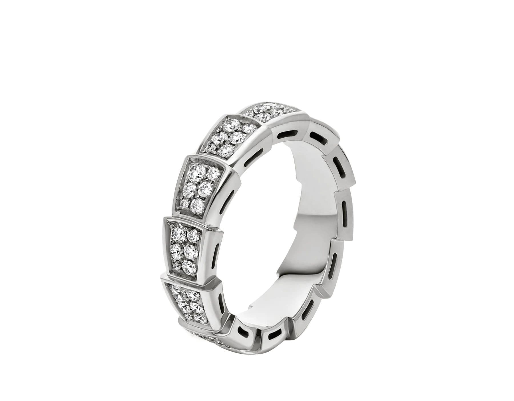 Кольцо Bvlgari Serpenti Viper, белое золото