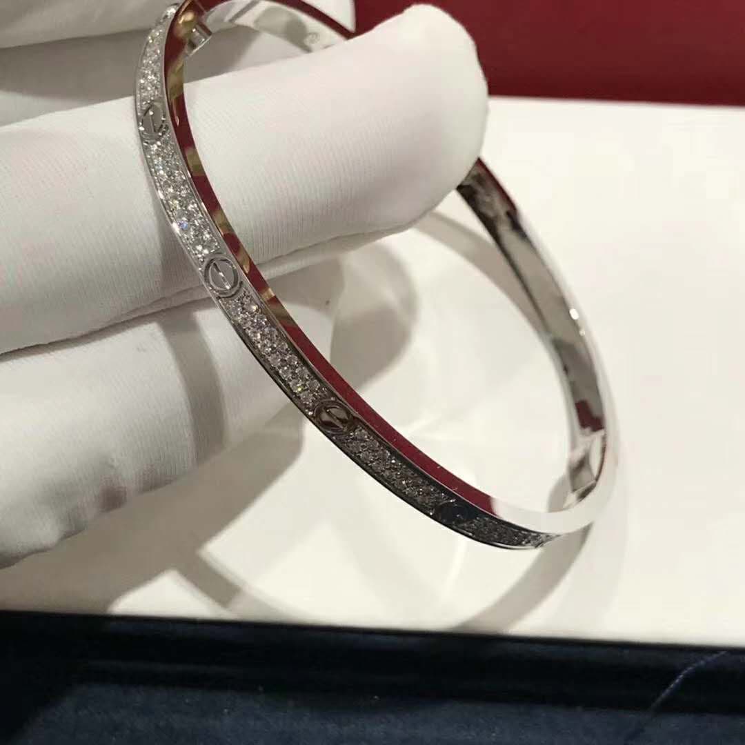 Браслет Cartier Love из белого золота 0,95ct 4