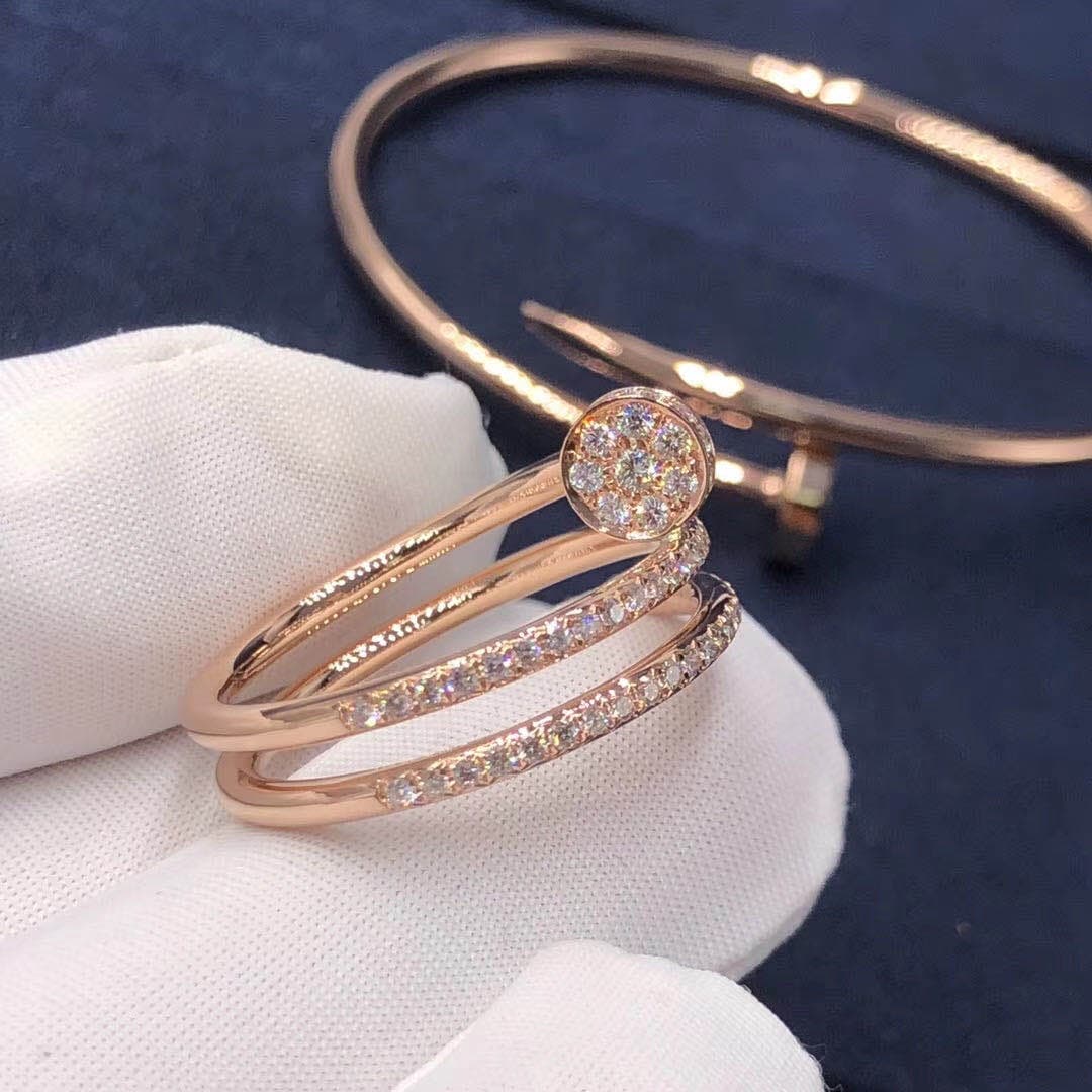 Кольцо Cartier Juste un Clou розовое золото, бриллианты 7