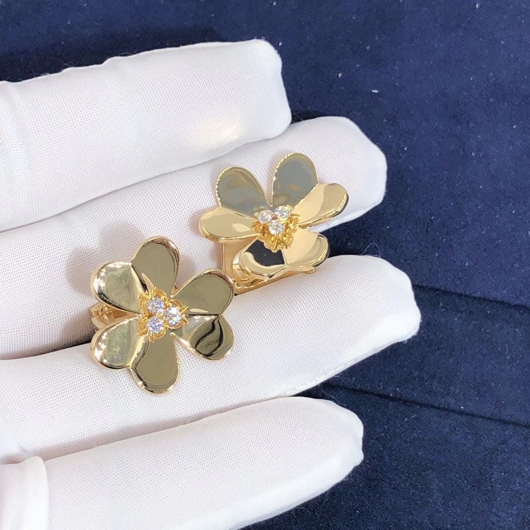 Серьги Van Cleef & Arpels Frivole бриллианты, желтое золото 6