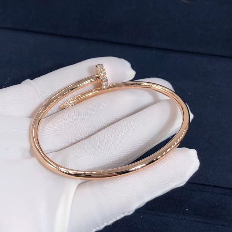 Браслет Cartier Juste Un Clou классическая модель розовое золото, бриллианты 5