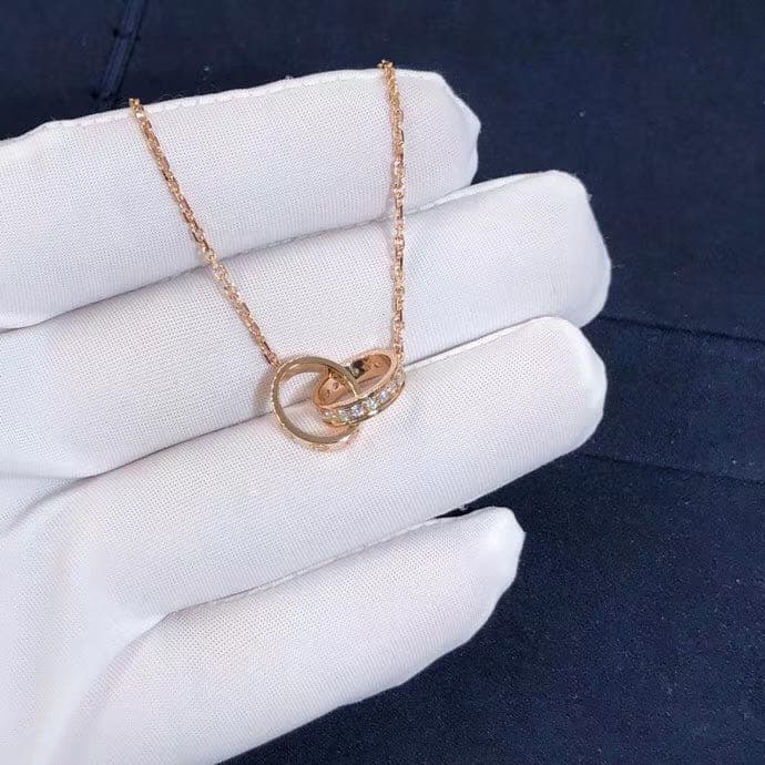 Подвеска Cartier Love бриллианты, желтое золото 5
