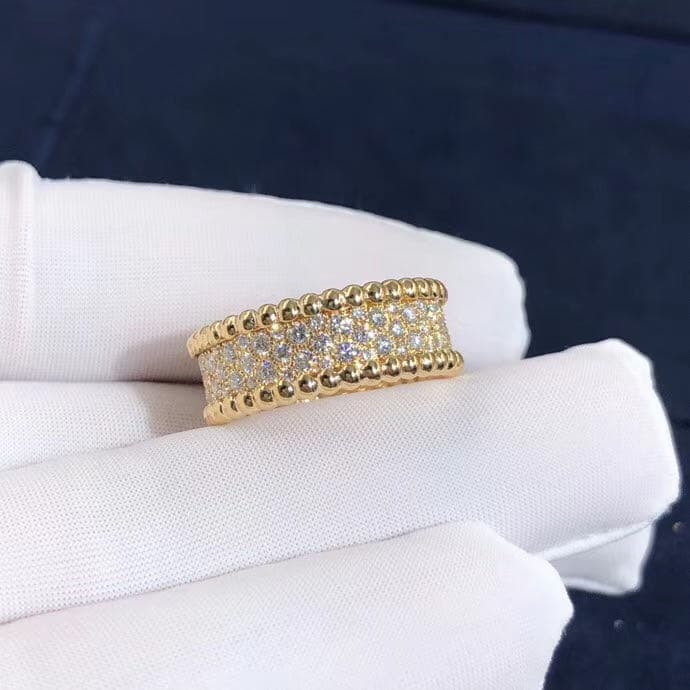 Кольцо Van Cleef & Arpels Perlée бриллианты, желтое золото 6