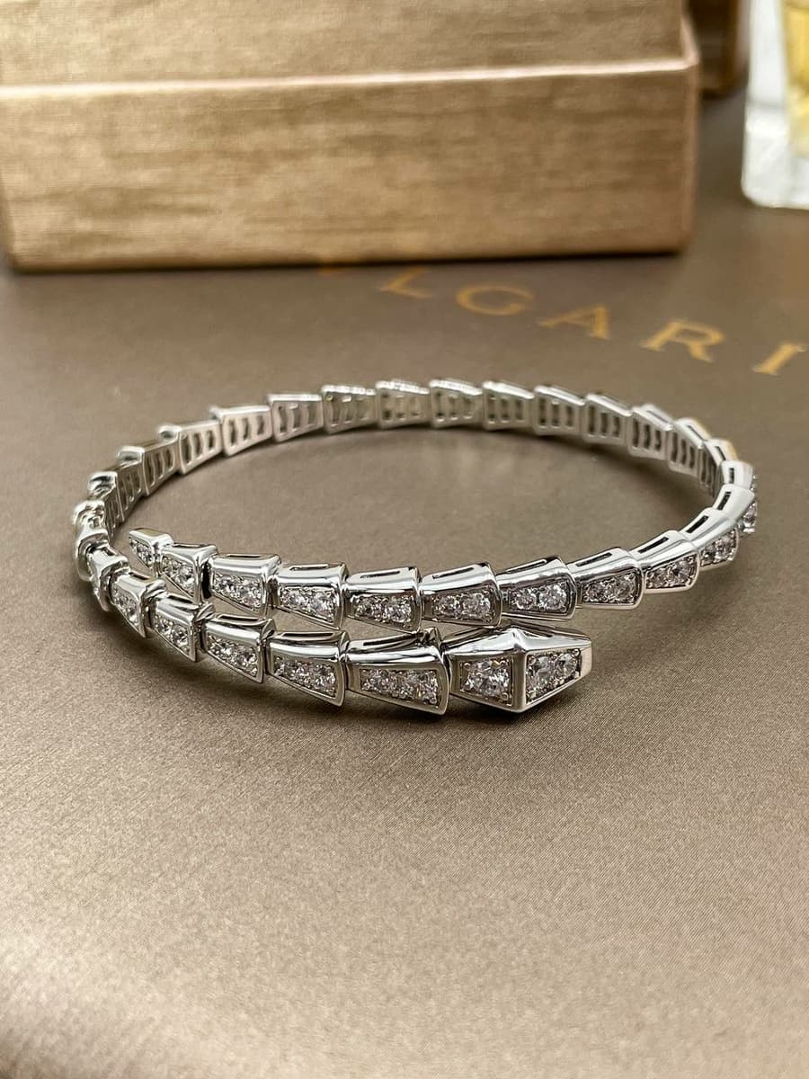 Браслет Bvlgari Serpenti Viper, белое золото 2