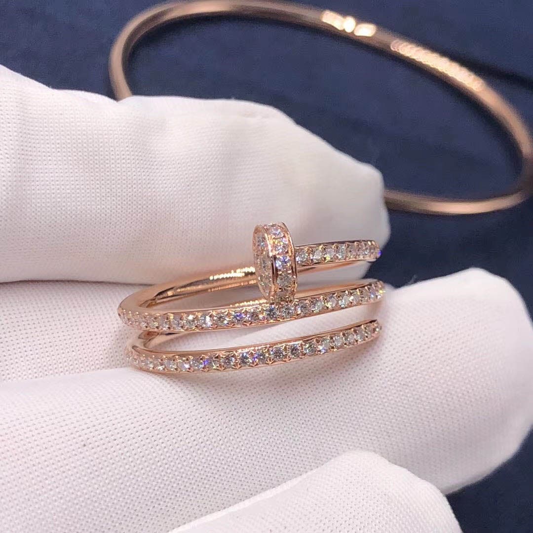 Кольцо Cartier Juste un Clou розовое золото, бриллианты 8