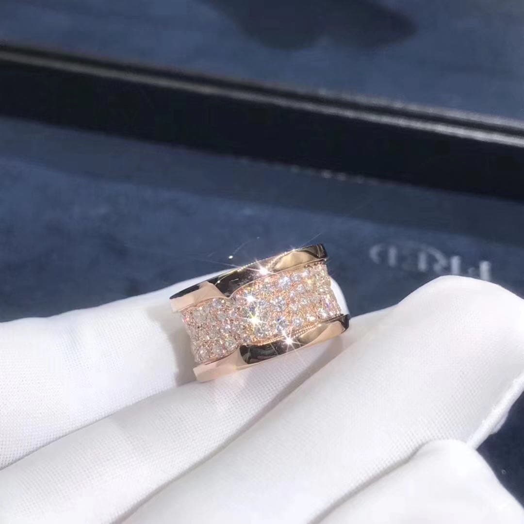 Кольцо Bulgari B.zero1 бриллианты, розовое золото 3