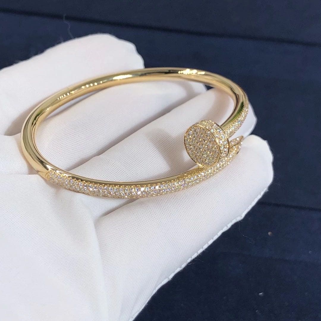 Браслет Cartier Juste Un Clou классическая модель желтое золото, бриллианты 2