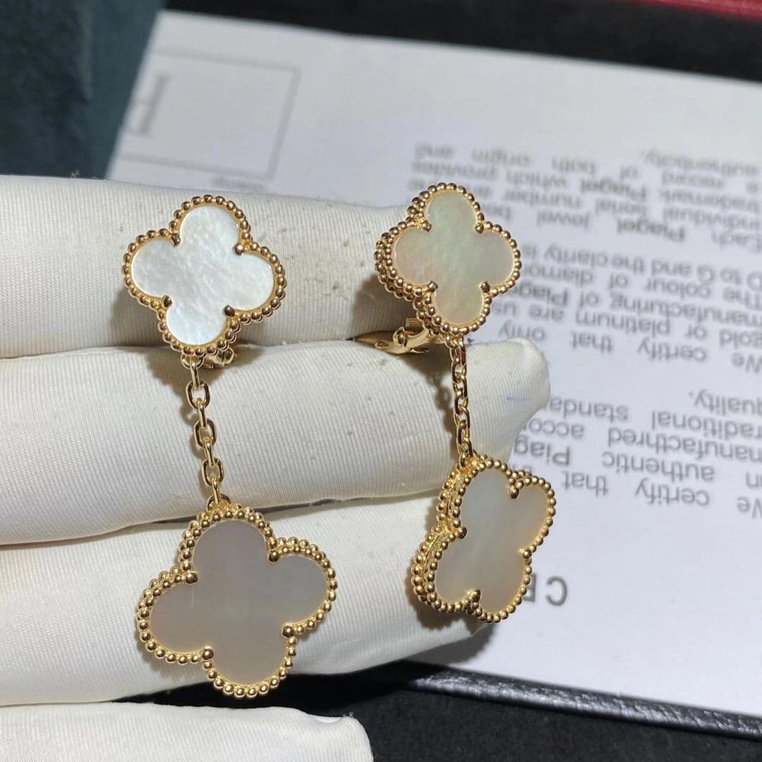 Серьги Van Cleef & Arpels со вставками из перламутра 2