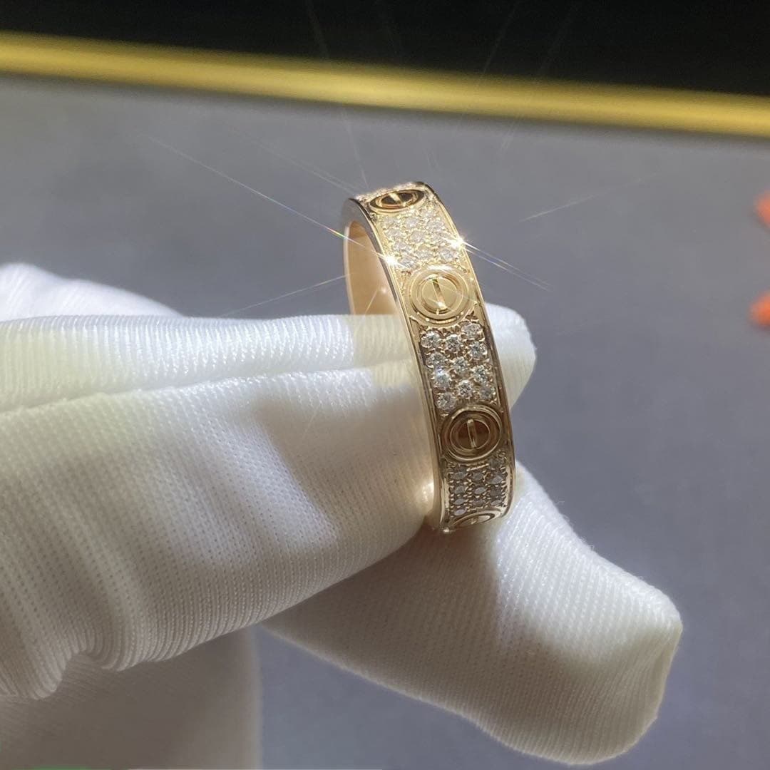 Кольцо Cartier Love с бриллиантовым паве 0,23ct 4