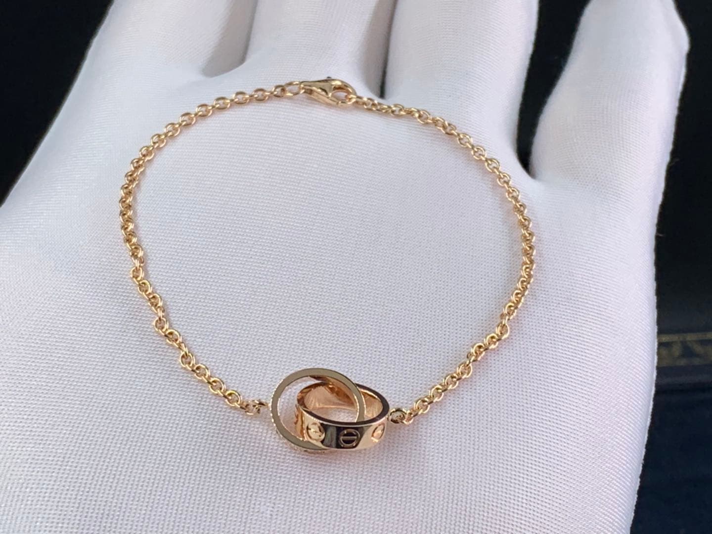 Браслет-цепочка Cartier Love розовое золото 8