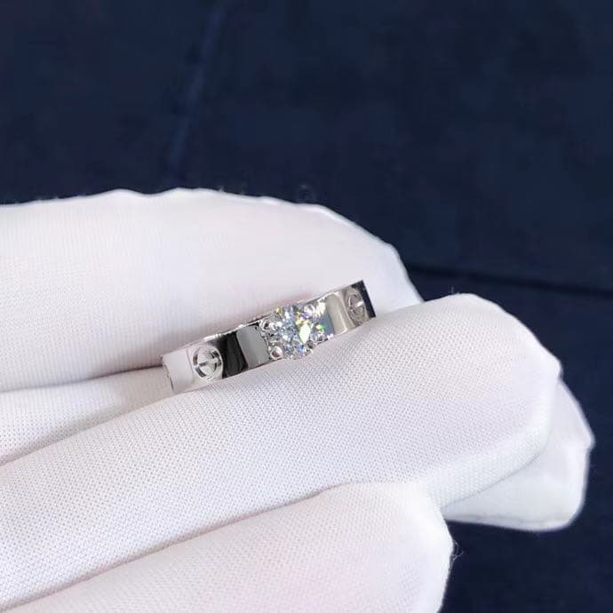 Кольцо для помолвки Cartier Love 1 бриллиант, белое золото 6
