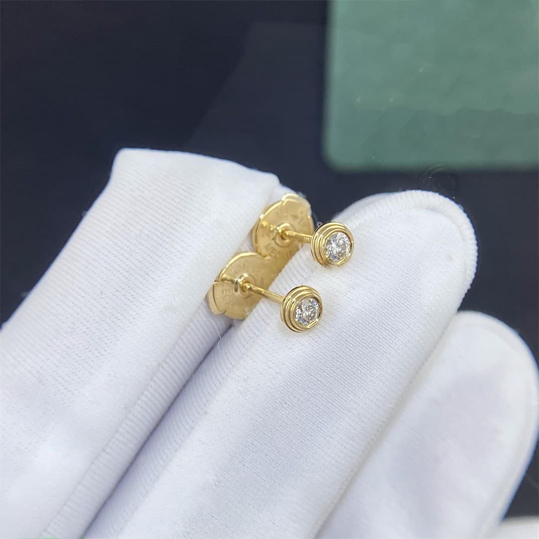 Серьги Cartier из желтого золота 0,08ct 4