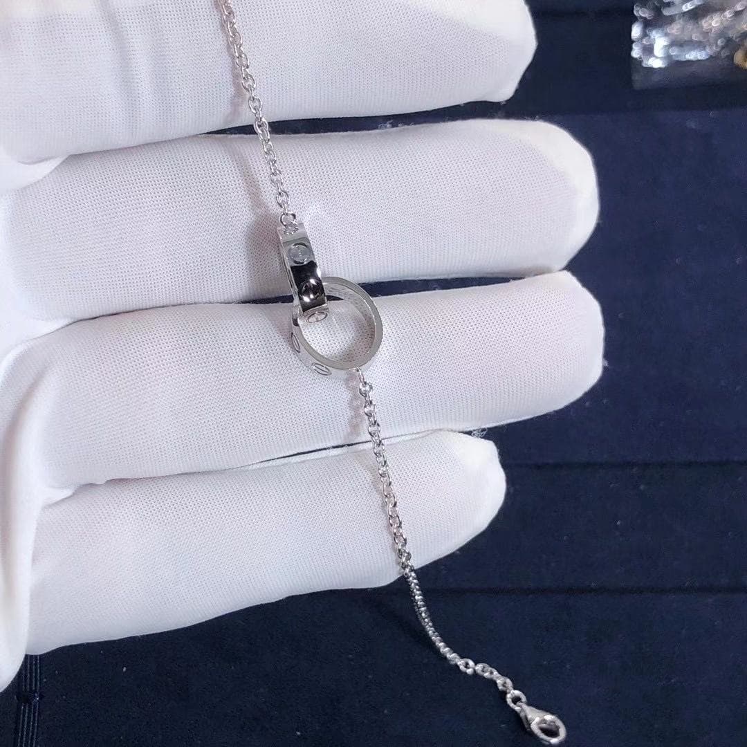 Браслет-цепочка Cartier Love белое золото 3
