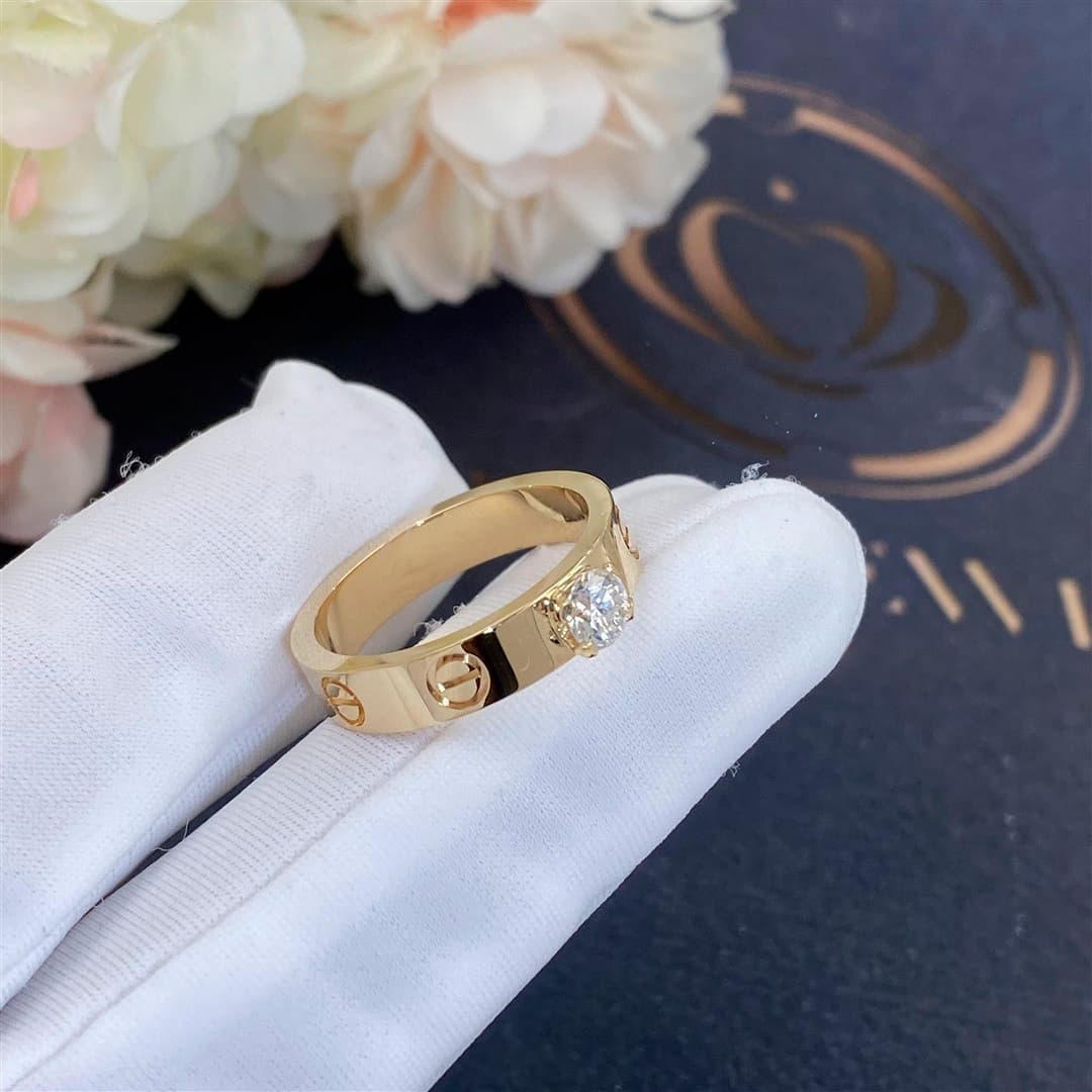 Кольцо Cartier Love Solitaire, бриллиант 0,39ct 4
