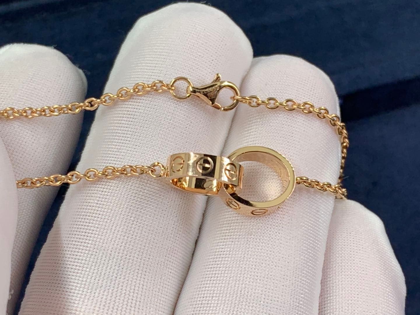 Браслет-цепочка Cartier Love розовое золото 7