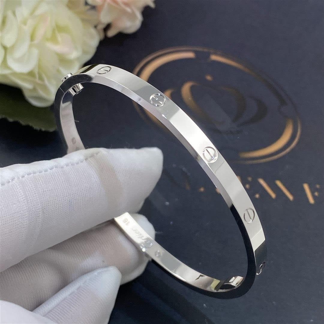 Браслет Cartier Love, белое золото 3