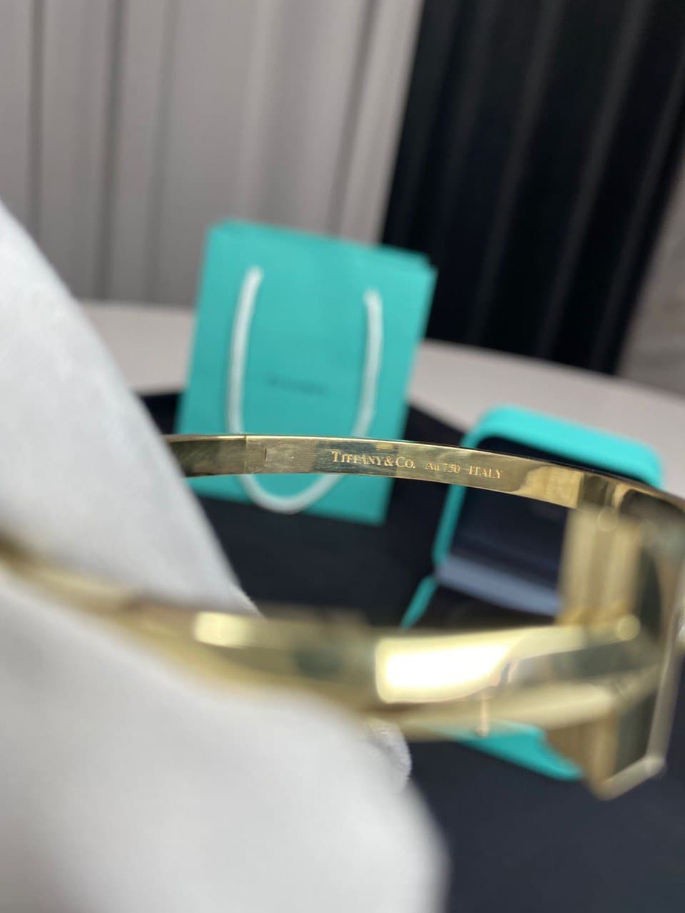 Браслет Tiffany T желтое золото, бриллианты 7