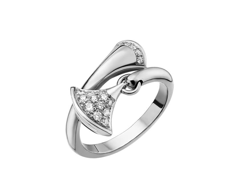 Кольцо Bvlgari DIVAS' DREAM, белое золото 1