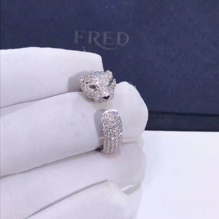 Кольцо Panthère de Cartier бриллианты, белое золото 3
