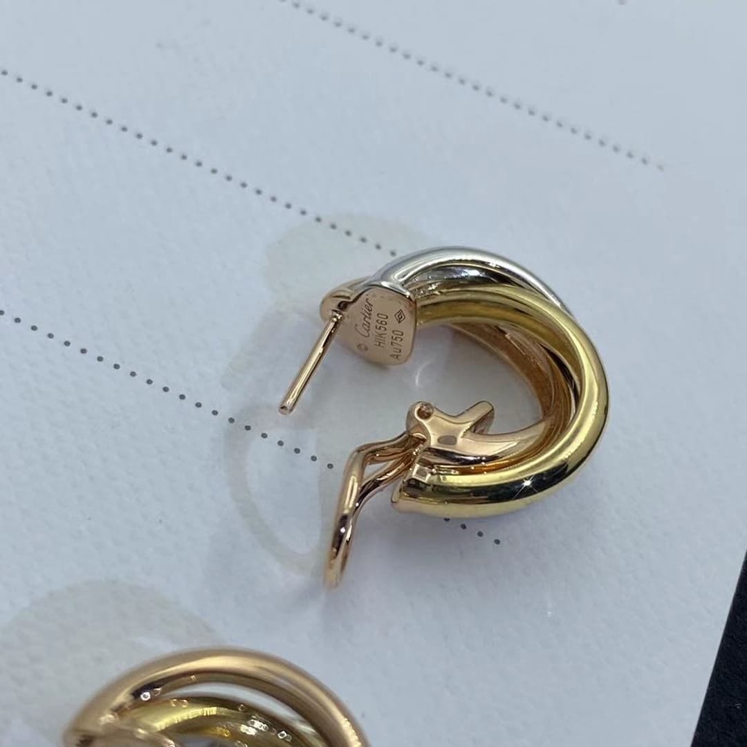 Серьги Cartier Trinity, белое золото 5