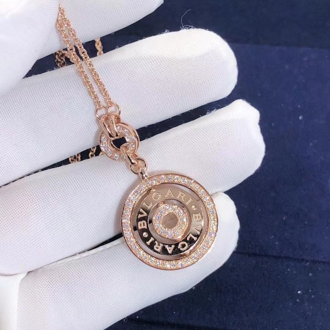 Подвеска Bulgari Circles Astrale Diamond розовое золото 1