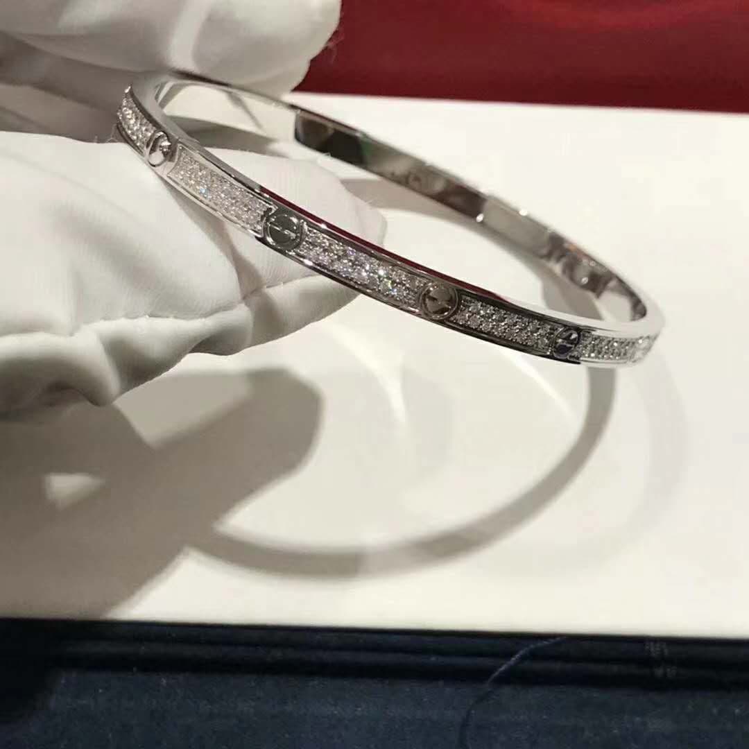 Браслет Cartier Love из белого золота 0,95ct 3