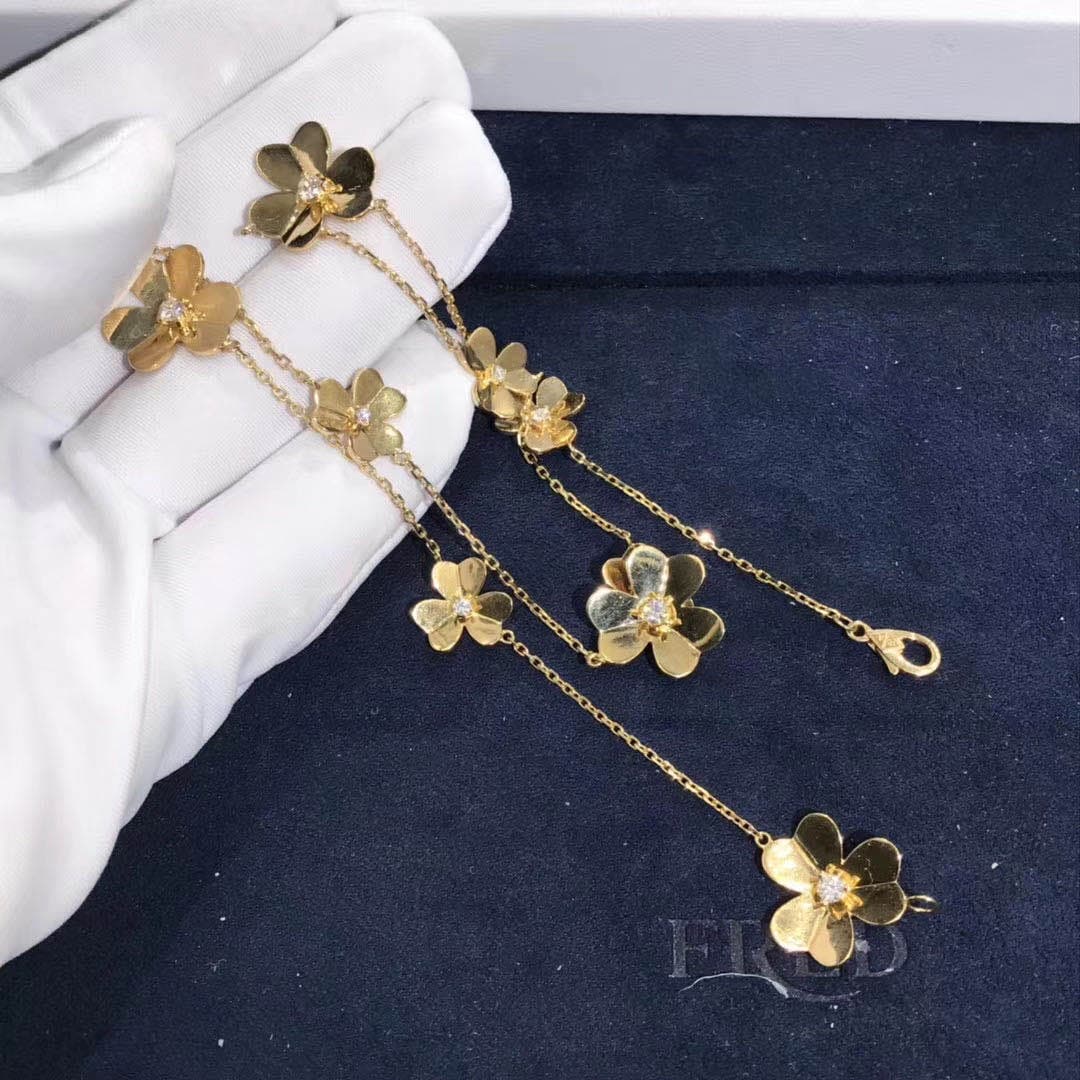 Колье Van Cleef & Arpels Frivole 9 мотивов желтое золото, бриллианты 3