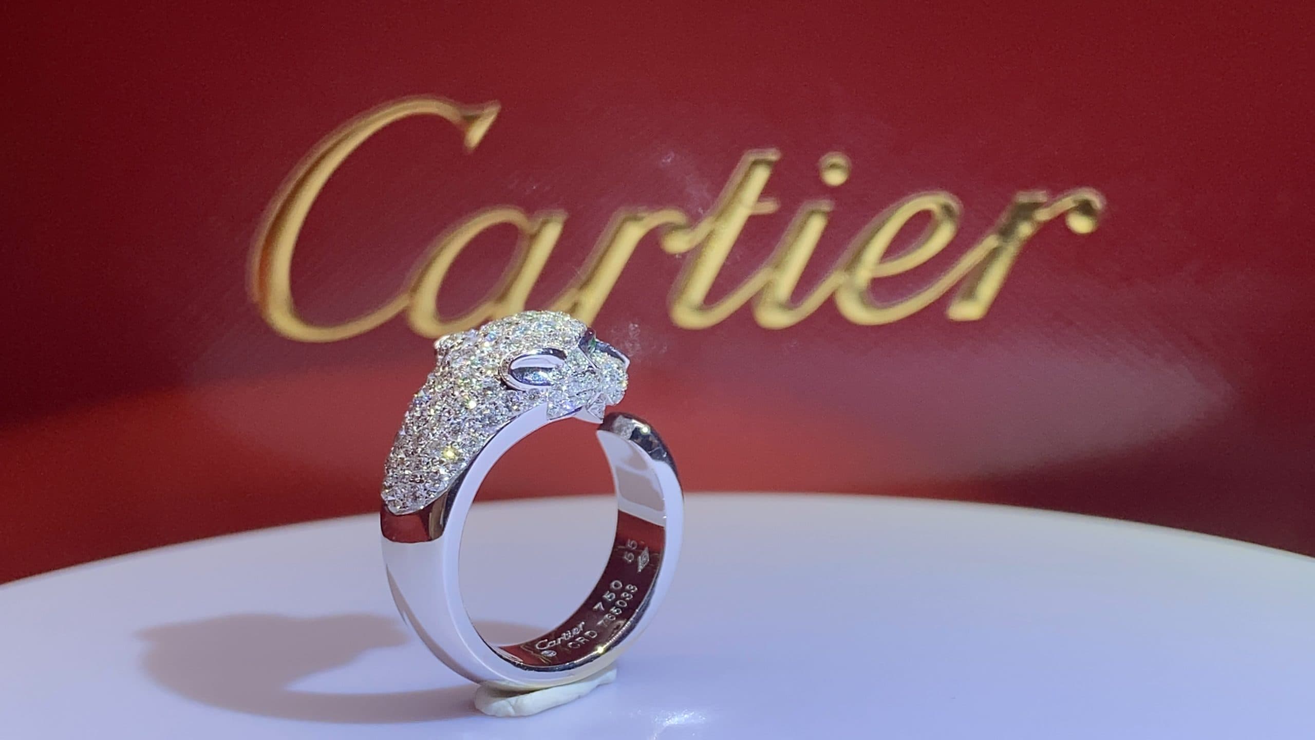 Кольцо Panthère de Cartier из белого золота, 1,06ct 1