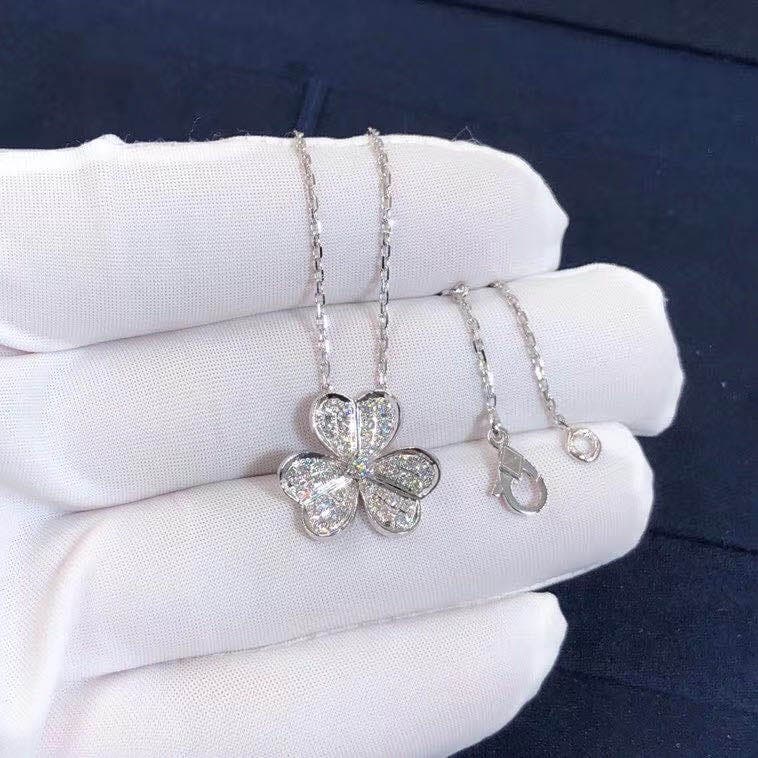 Подвеска Van Cleef & Arpels Frivole бриллианты, белое золото 4