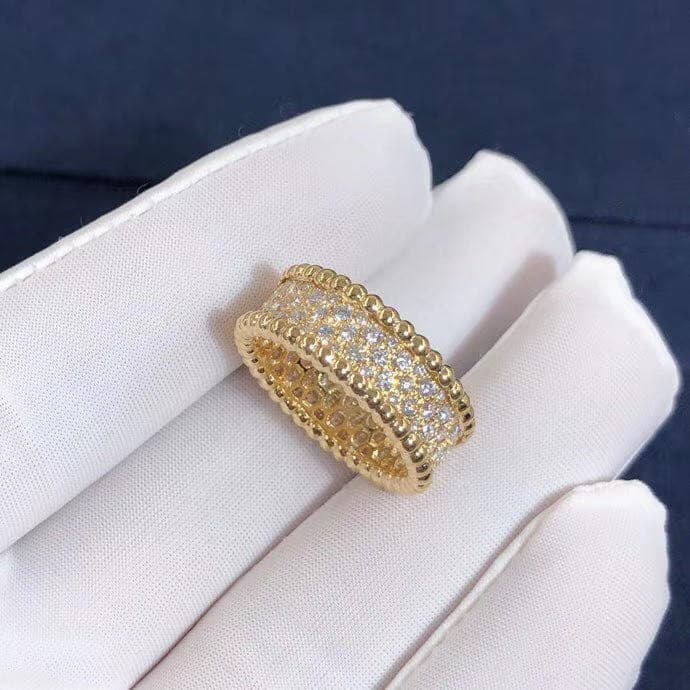Кольцо Van Cleef & Arpels Perlée бриллианты, желтое золото 4