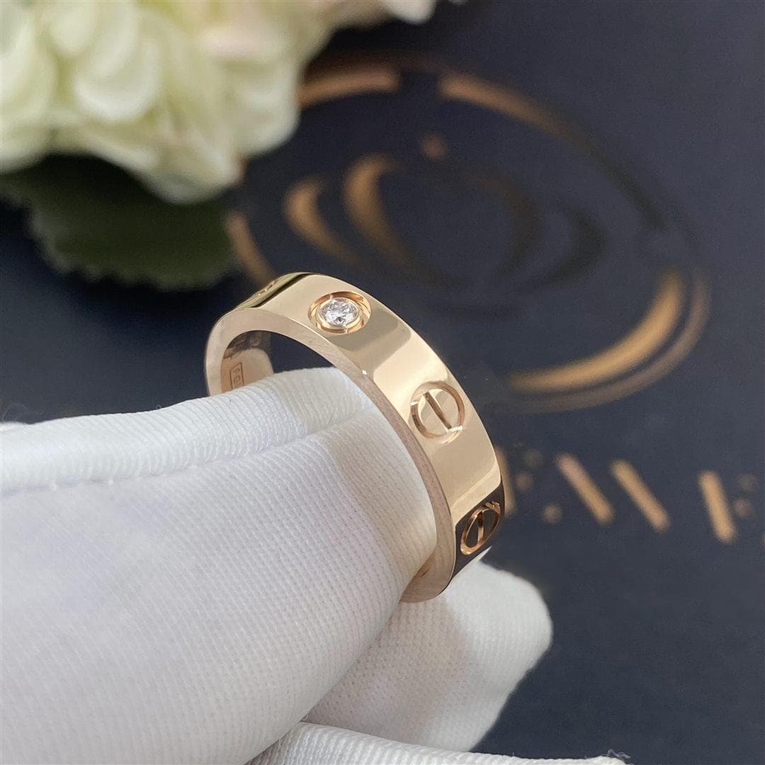 Обручальное кольцо Cartier Love, розовое золото 3