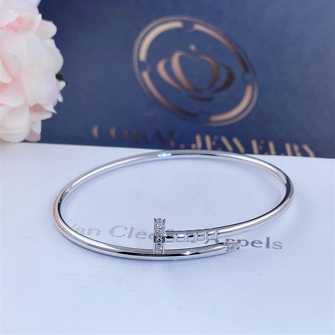 Браслет Cartier, маленькая модель, белое золото, 0,27ct 1