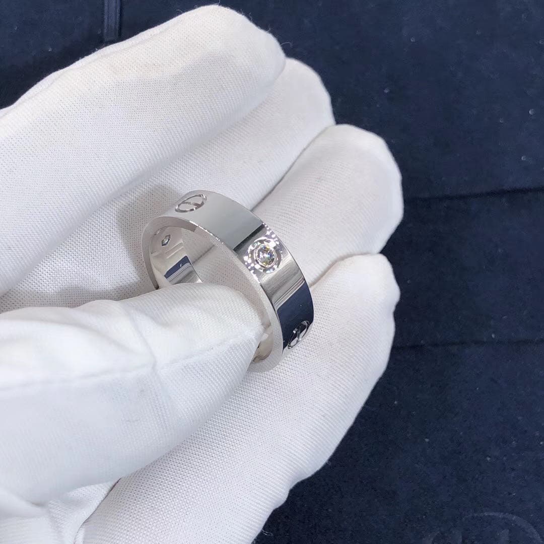 Кольцо Cartier Love 3 бриллианта, белое золото 3