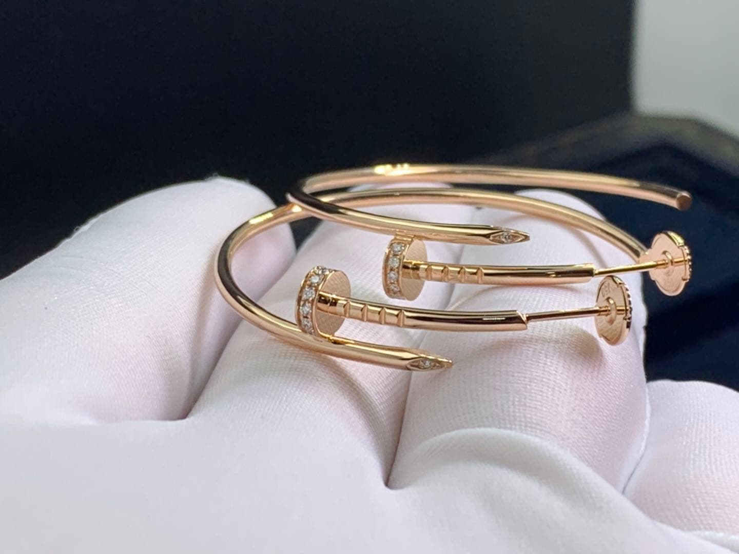 Серьги Cartier Juste Un Clou розовое золото, бриллианты 3
