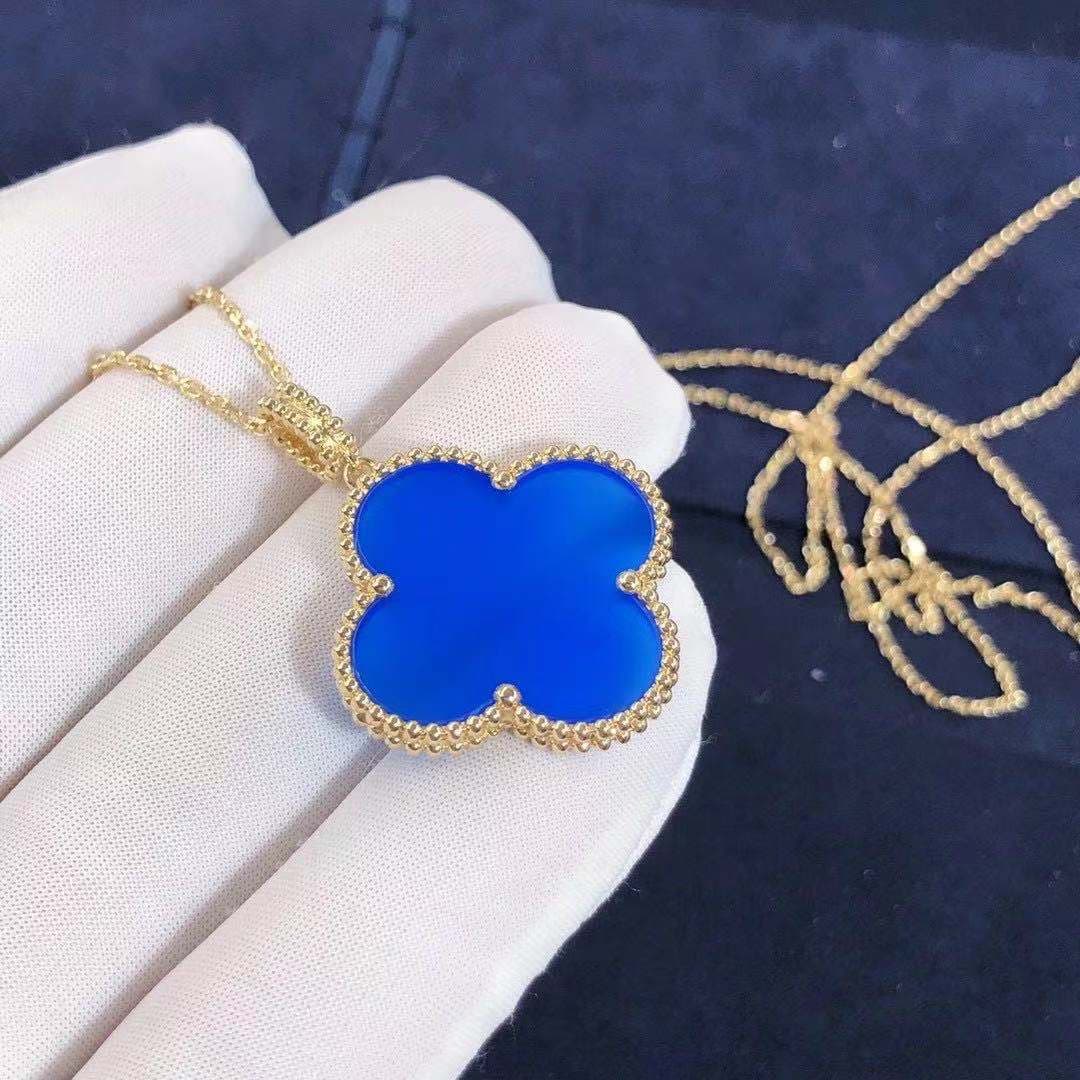 Подвеска Van Cleef & Arpels желтое золото, синий агат 5