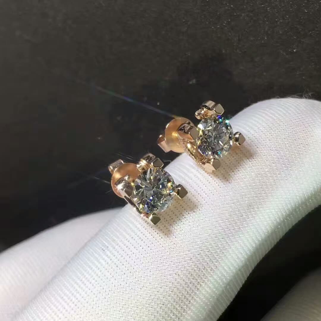 Серьги C de Cartier из розового золота? 1ct 2
