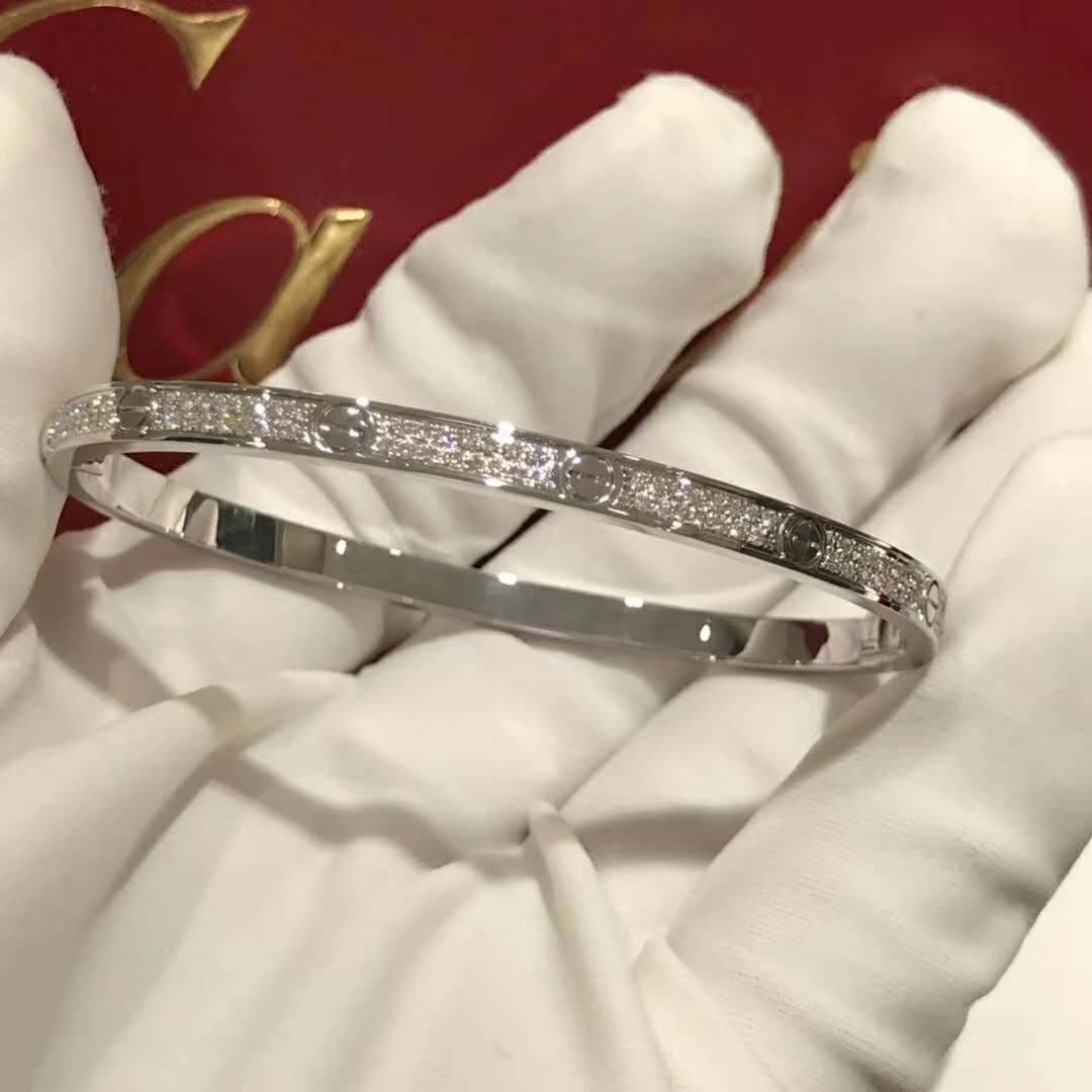 Браслет Cartier Love из белого золота 0,95ct 1