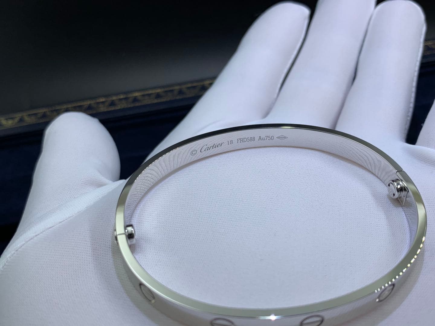 Браслет Cartier Love белое золото 3