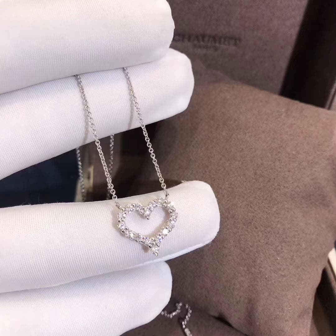 Подвеска-сердце Tiffany & Co. бриллианты, белое золото 4