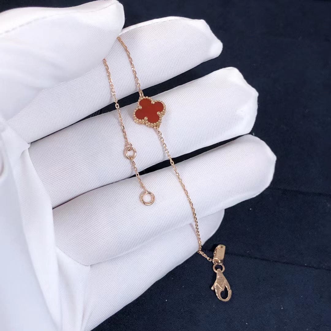 Браслет Van Cleef & Arpels Sweet Alhambra сердолик, желтое золото 2