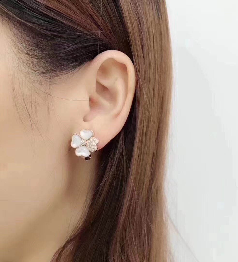 Серьги Van Cleef & Arpels Medium Cosmos бриллианты, розовое золото 3