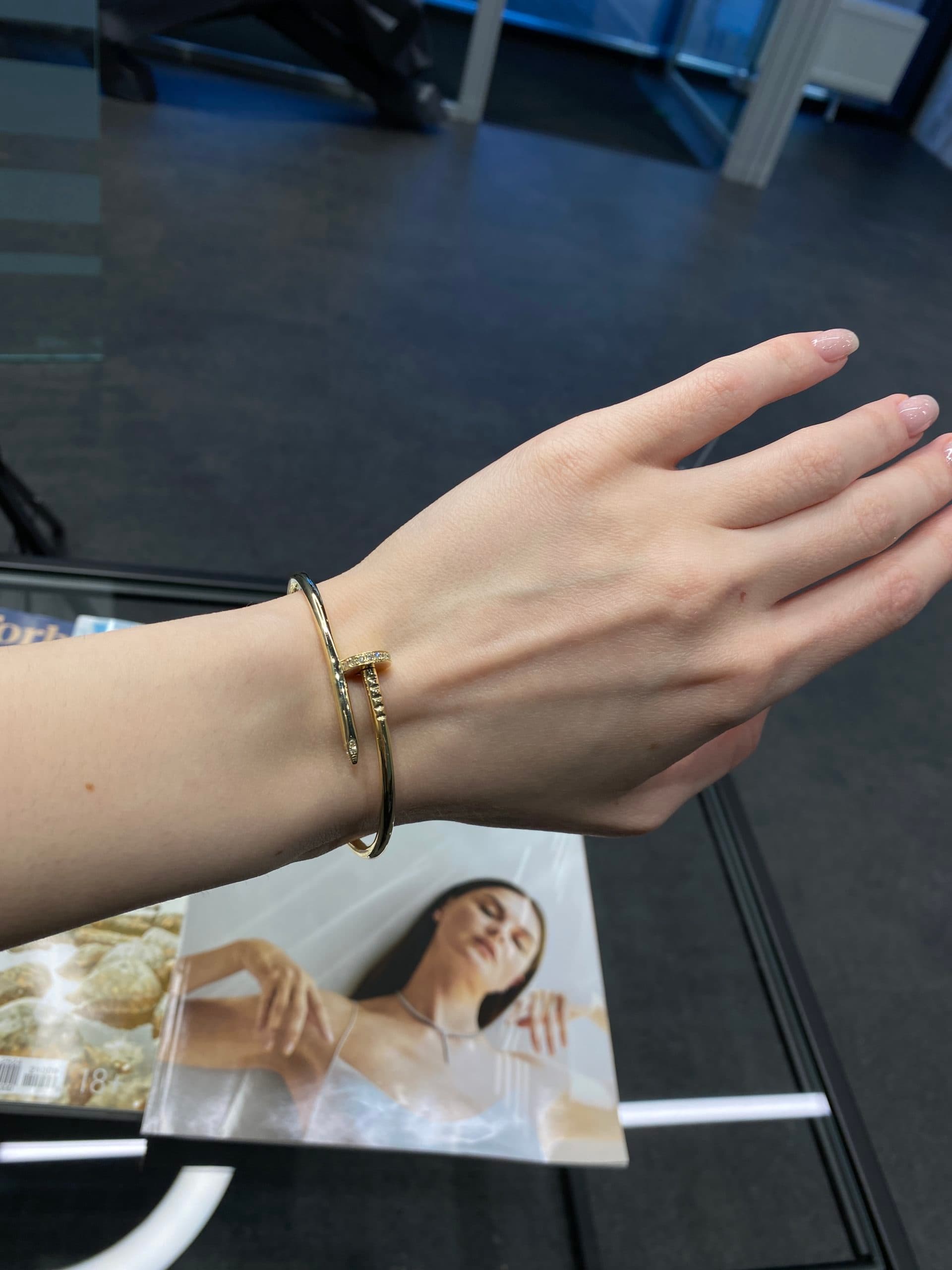 Браслет Cartier Juste Un Clou желтое золото, бриллианты 2