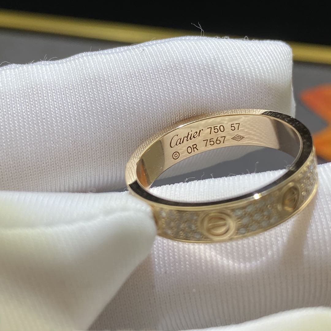 Кольцо Cartier Love с бриллиантовым паве 0,23ct 3