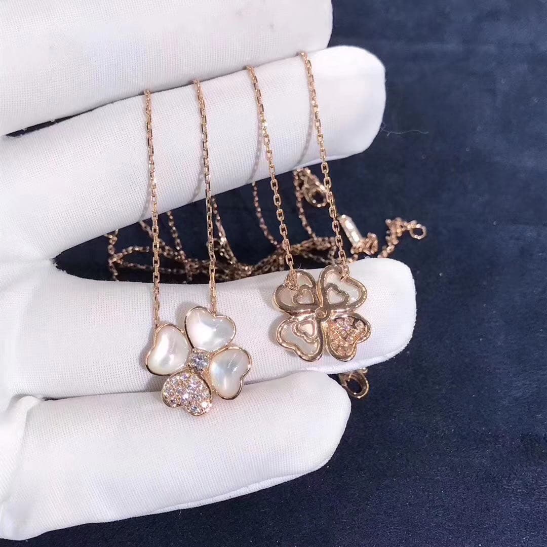 Подвеска Van Cleef & Arpels розовое золото, перламутр, бриллианты 7