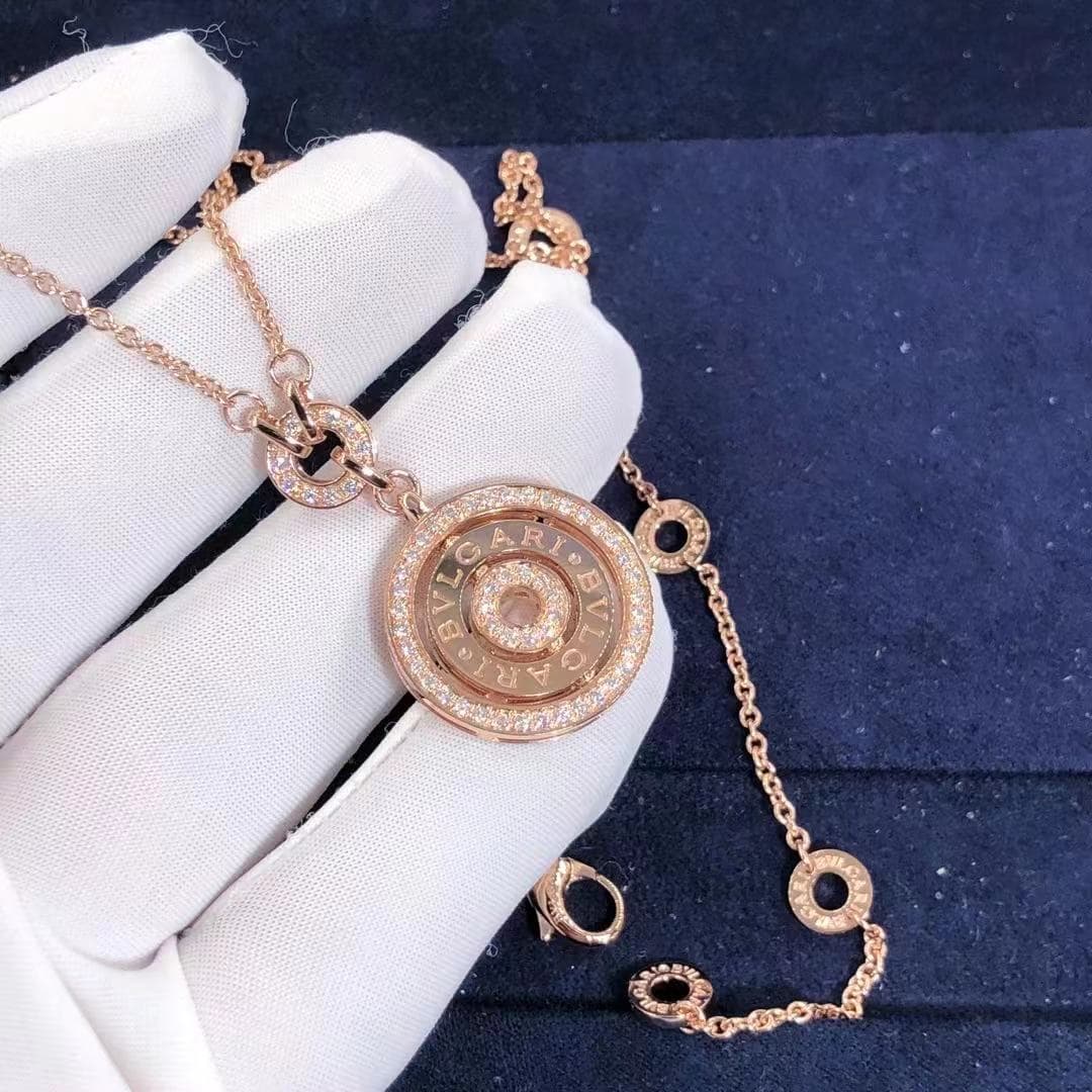 Подвеска Bulgari Circles Astrale Diamond розовое золото 3