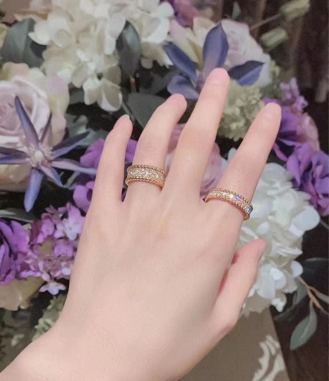Кольцо Van Cleef & Arpels Perlée розовое золото, бриллианты 5
