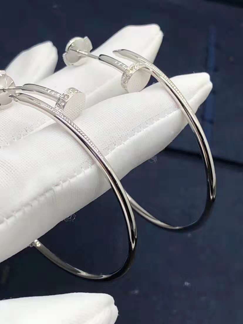 Серьги Cartier Juste un Clou белое золото, бриллианты 2
