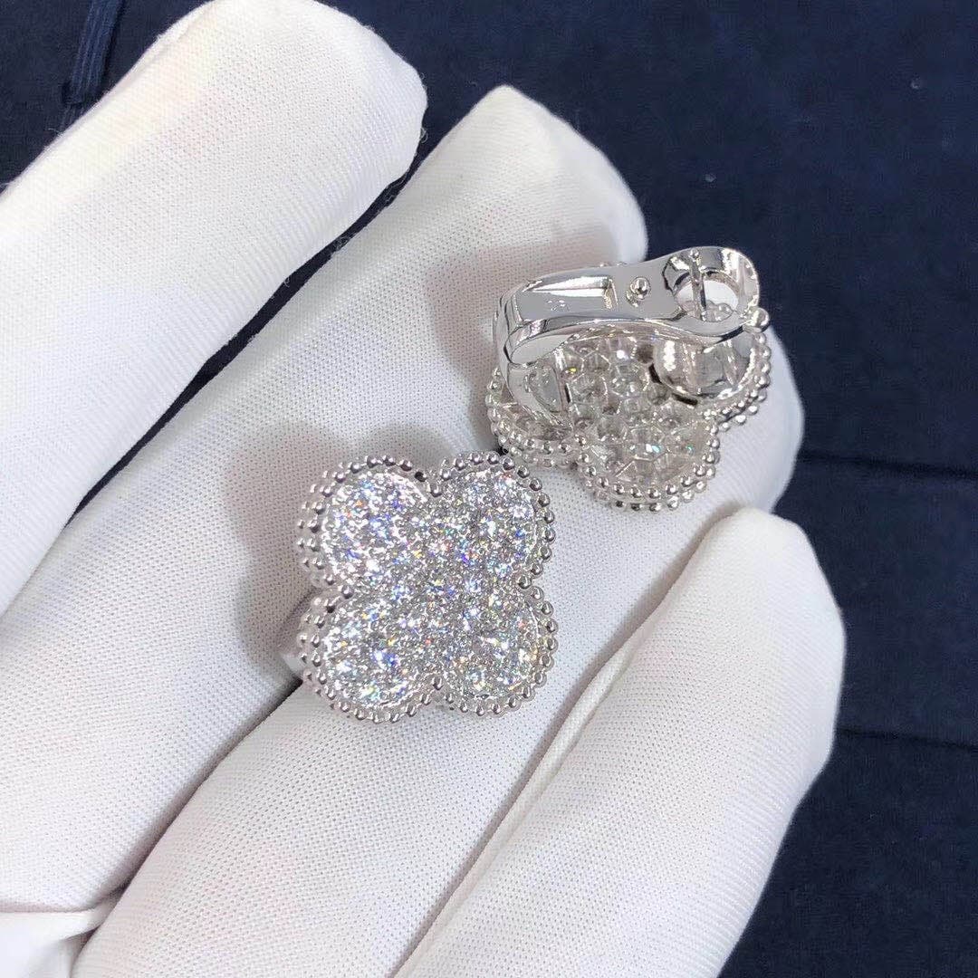 Серьги Van Cleef & Arpels бриллианты, белое золото 3